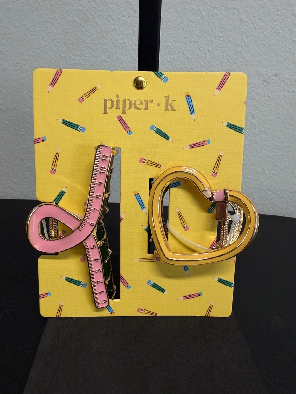 Piper K | School Motif Metal Hair Clips